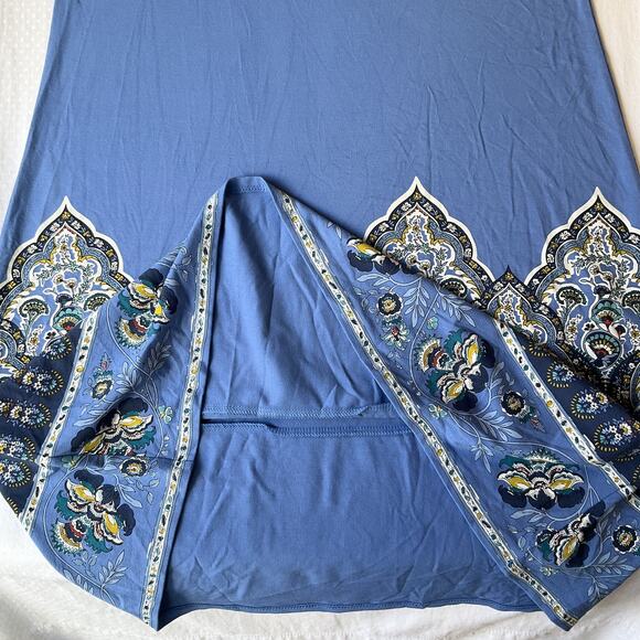 J. Jill Women Dress XS Blue Geometric Shift Wearever Collection Short Sleeve - Picture 8 of 9